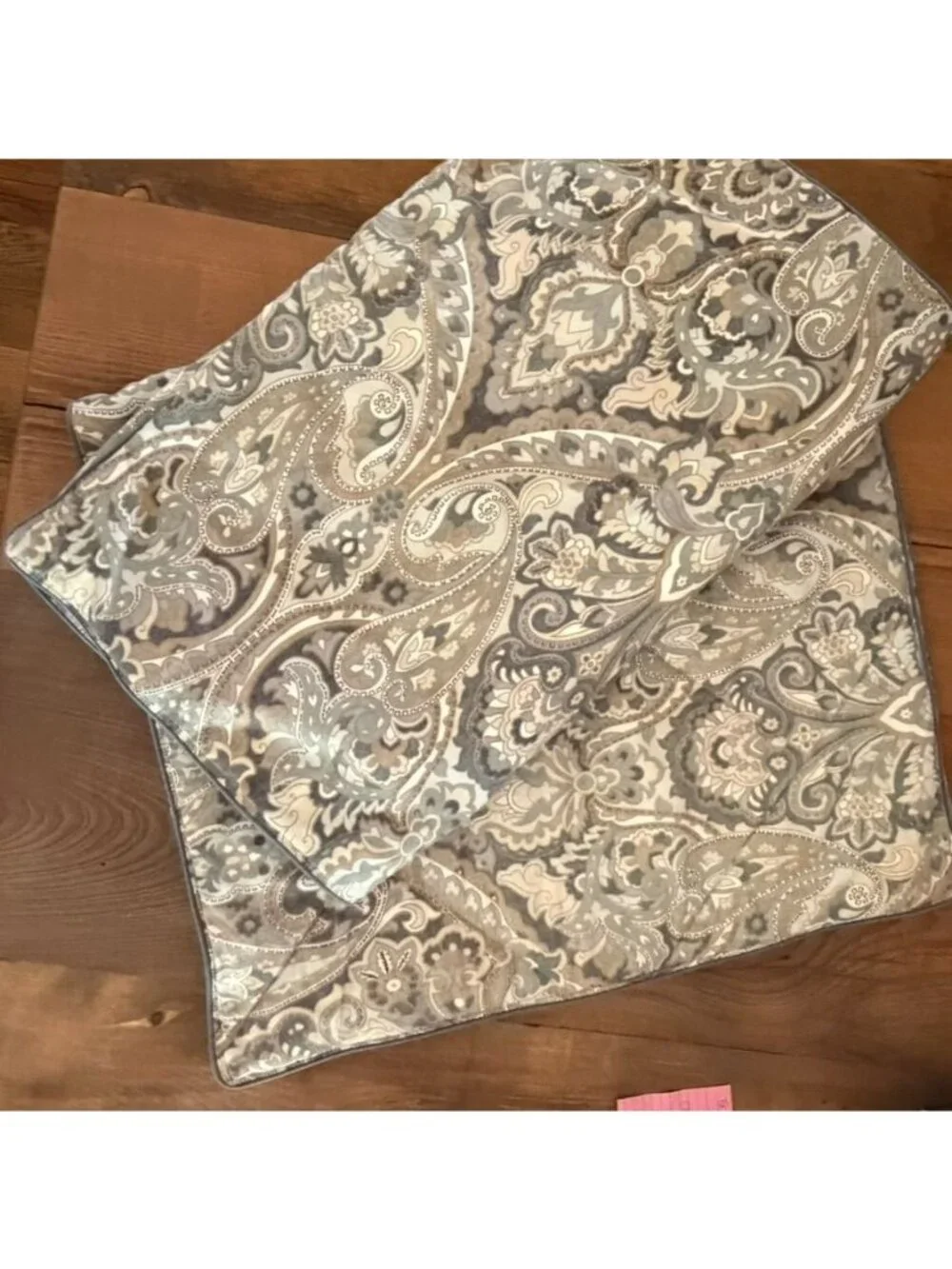 2 Pottery Barn McKenna Paisley Quilted King Shams w/Piping Cotton Cottage Core
